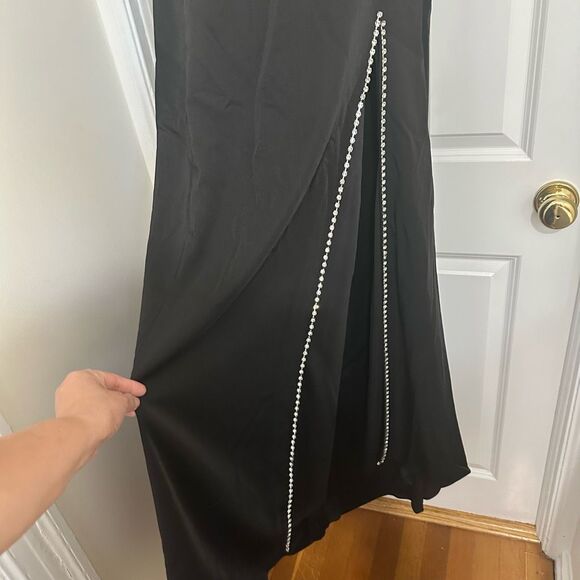 MAC DUGGAL IEENA CRYSTAL DETAIL SWEETHEART NECK TRUMPET BLACK - Picture 7 of 12